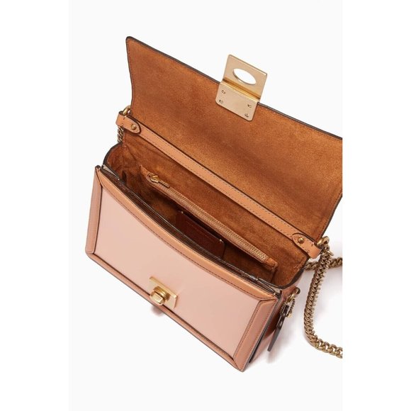 🌺🌹 Coach Colorblock Hutton Shoulder Bag Brass/Ivory Blush Multi 89070 - Picture 4 of 13